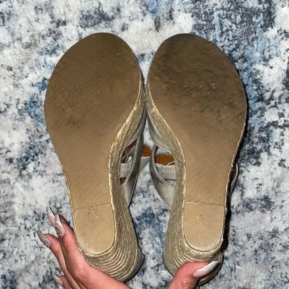 Strappy Grey Calvin Klein Wedges - Picture 6 of 6